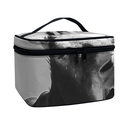 Black And White Funny Donkey Print Travel Makeup Bag