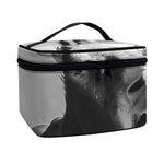 Black And White Funny Donkey Print Travel Makeup Bag