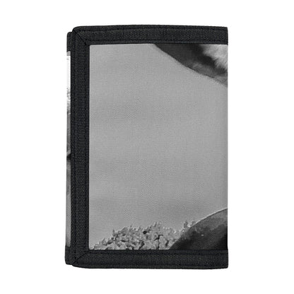 Black And White Funny Donkey Print Trifold Wallet
