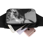 Black And White Funny Donkey Print Waist Bag