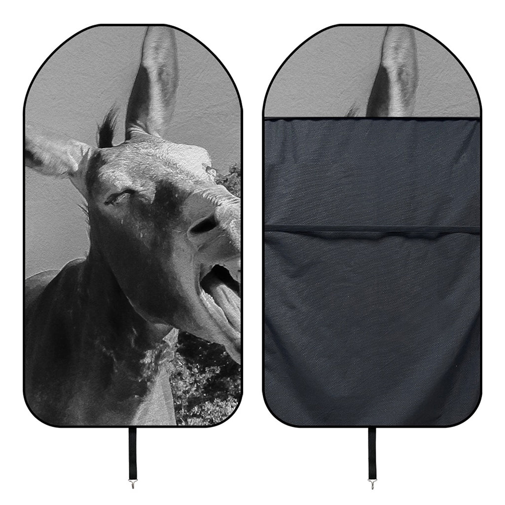 Black And White Funny Donkey Print Waterproof Car Seat Cover