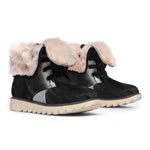 Black And White Funny Donkey Print Winter Boots