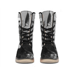 Black And White Funny Donkey Print Winter Boots