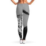 Black And White Funny Donkey Print Women's Leggings