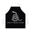Black And White Gadsden Flag Print Adjustable Apron