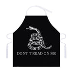Black And White Gadsden Flag Print Adjustable Apron