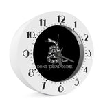 Black And White Gadsden Flag Print Alarm Clock