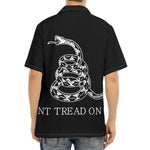 Black And White Gadsden Flag Print Aloha Shirt