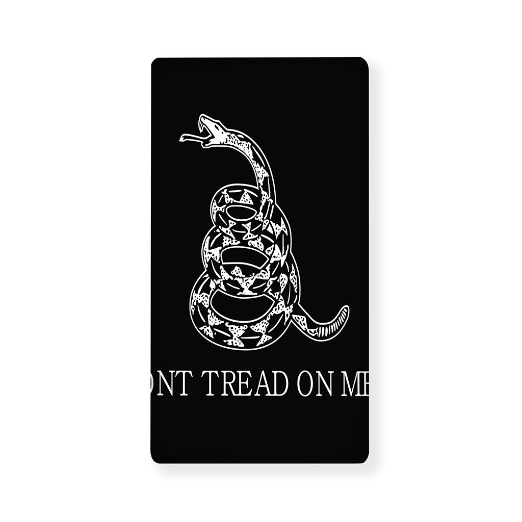 Black And White Gadsden Flag Print Baby Crib Sheet