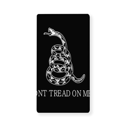 Black And White Gadsden Flag Print Baby Crib Sheet