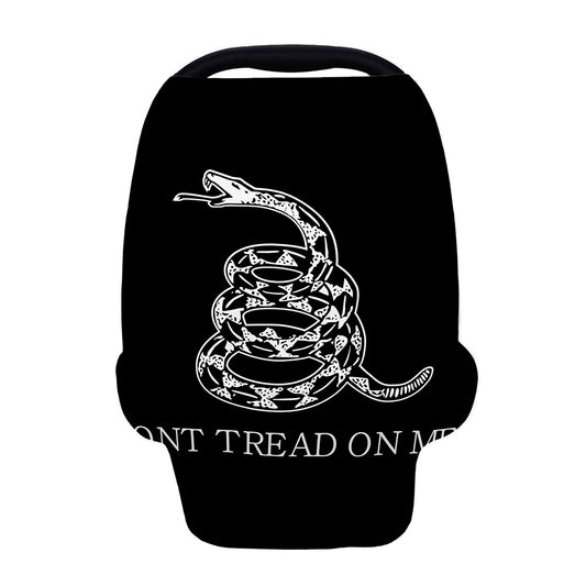 Black And White Gadsden Flag Print Baby Seat Cover