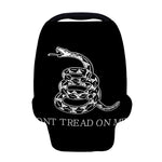 Black And White Gadsden Flag Print Baby Seat Cover