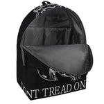 Black And White Gadsden Flag Print Backpack