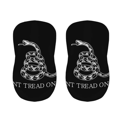 Black And White Gadsden Flag Print Bar Stool Covers