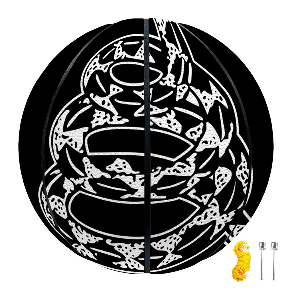 Black And White Gadsden Flag Print Basketball