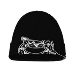 Black And White Gadsden Flag Print Beanie