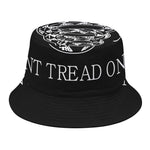 Black And White Gadsden Flag Print Bucket Hat