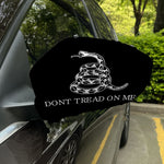 Black And White Gadsden Flag Print Car Side Mirror Covers