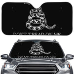 Black And White Gadsden Flag Print Car Windshield Sun Shade