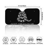 Black And White Gadsden Flag Print Car Windshield Sun Shade