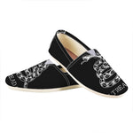 Black And White Gadsden Flag Print Casual Shoes