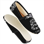 Black And White Gadsden Flag Print Casual Shoes