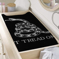 Black And White Gadsden Flag Print Changing Pad Cover