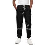 Black And White Gadsden Flag Print Cotton Pants