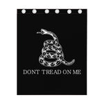 Black And White Gadsden Flag Print Curtain
