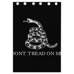 Black And White Gadsden Flag Print Curtain