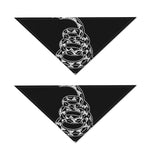 Black And White Gadsden Flag Print Dog Bandana