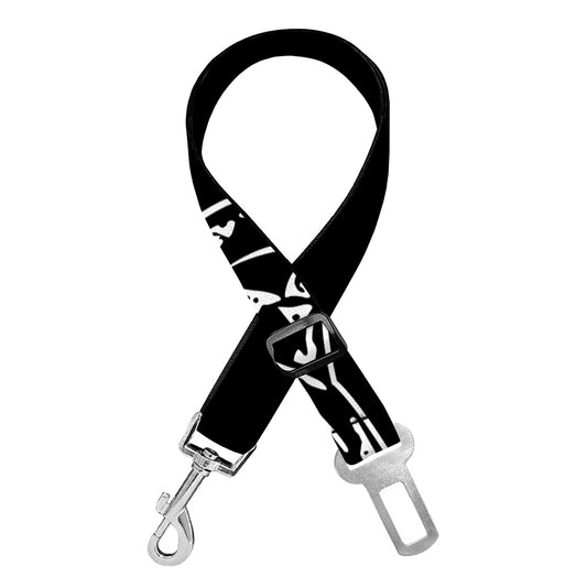Black And White Gadsden Flag Print Dog Seat Belt