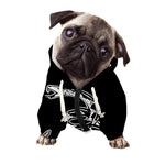 Black And White Gadsden Flag Print Dog Zip Up Hoodie