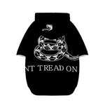 Black And White Gadsden Flag Print Dog Zip Up Hoodie