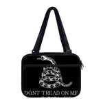 Black And White Gadsden Flag Print Double Strap Bible Bag