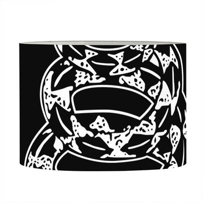 Black And White Gadsden Flag Print Drum Lamp Shade