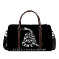 Black And White Gadsden Flag Print Duffel Bag