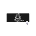 Black And White Gadsden Flag Print Extended Mouse Pad
