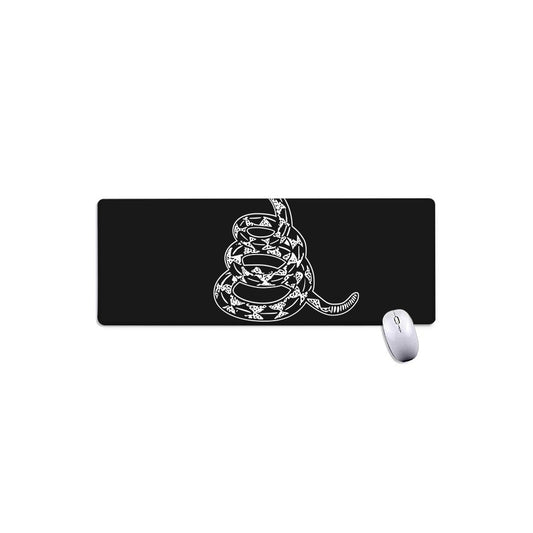 Black And White Gadsden Flag Print Extended Mouse Pad