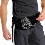 Black And White Gadsden Flag Print Fanny Pack