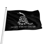 Black And White Gadsden Flag Print Flag