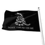 Black And White Gadsden Flag Print Flag