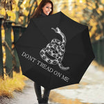 Black And White Gadsden Flag Print Foldable Umbrella