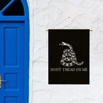 Black And White Gadsden Flag Print Garden Flag