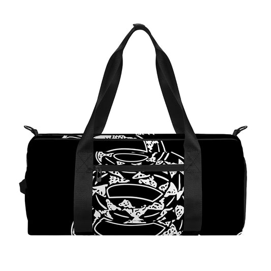 Black And White Gadsden Flag Print Gym Bag
