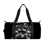 Black And White Gadsden Flag Print Gym Bag