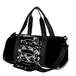 Black And White Gadsden Flag Print Gym Bag