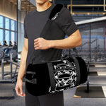 Black And White Gadsden Flag Print Gym Bag