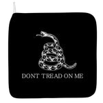 Black And White Gadsden Flag Print Hand Towel