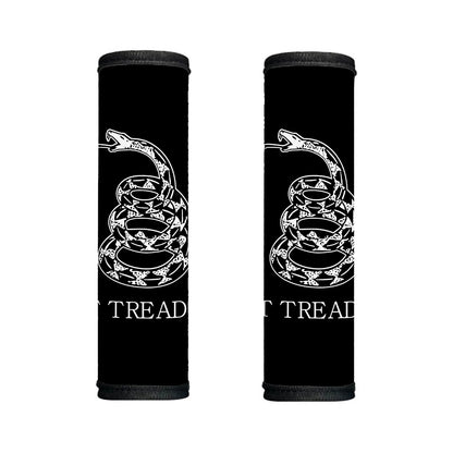 Black And White Gadsden Flag Print Handle Covers